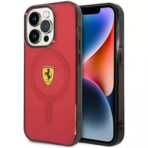 Kryt Ferrari iPhone 14 Pro Max 6.7" red hardcase Translucent Magsafe (FEHMP14XURKR)