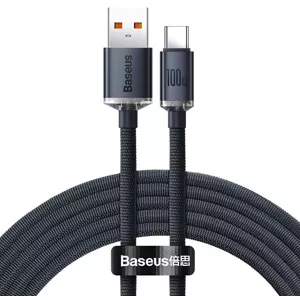 Kábel Baseus Crystal Shine cable USB to USB-C, 100W, 2m (black)