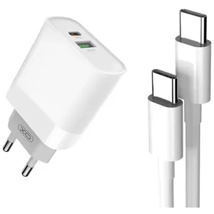 Nabíjačka Wall Charger with + USB-C Cable XO L64 20W, QC3.0, PD (white) (6920680872435)
