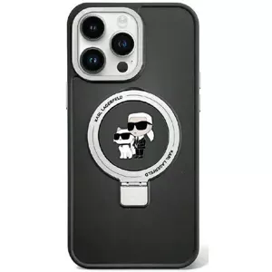 Kryt Karl Lagerfeld KLHMP15SHMRSKCK iPhone 15 6.1" black hardcase Ring Stand Karl&Choupettte MagSafe (KLHMP15SHMRSKCK)
