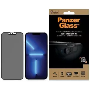 Ochranné sklo PanzerGlass E2E Microfracture iPhone 13 Pro Max 6,7" Case Friendly CamSlider Privacy Antibacterial black P2749 (P2749)