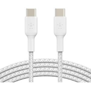 Belkin BOOST Charge Braided USB-C/USB-C odolný kábel, 1m, biely