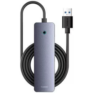 USB Hub Baseus Hub 4in1 UltraJoy Lite 200cm USB-A to 4x USB 3.0 + USB-C 5V (grey)