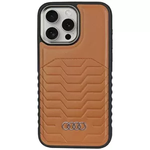Kryt Audi Synthetic Leather MagSafe iPhone 15 Pro 6.1" brown hardcase AU-TPUPCMIP15P-GT/D3-BN (AU-TPUPCMIP15P-GT/D3-BN)