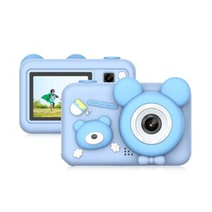 Detský fotoaparát a kamera D32 Mouse so statívom, modrý
