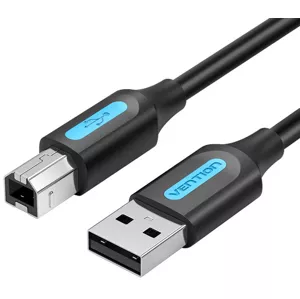 Kábel Vention USB 2.0 A to USB-B cable with ferrite core COQBL 2A 10m Black PVC