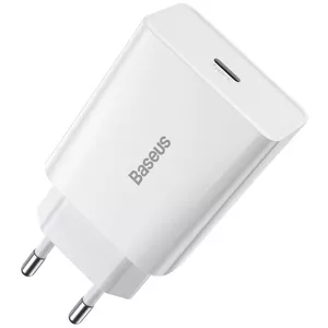 Nabíjačka Baseus Speed Mini Quick Charger, USB-C, PD, 3A, 20W (white)