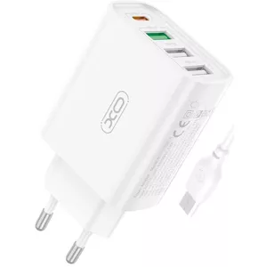 Nabíjačka XO Wall charger L120 3x USB, 1x USB-C, 18W (white)