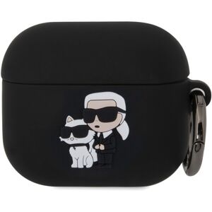 Karl Lagerfeld 3D Logo NFT Karl and Choupette Silikónové Puzdro pre AirPods 3 Black