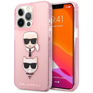 Kryt Karl Lagerfeld KLHCP13XKCTUGLP iPhone 13 Pro Max 6,7" pink hardcase Glitter Karl`s & Choupette (KLHCP13XKCTUGLP)