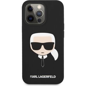 Karl Lagerfeld Magnetic Liquid Silicone Karl Head Zadný Kryt iPhone 13 Pro Max čierny