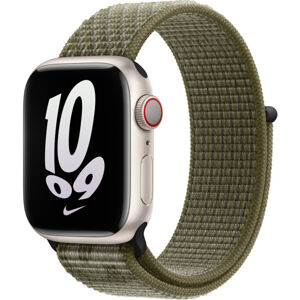 Apple Watch Apple Watch 41mm sekvojovozeleno/platinový Nike prevliekací športový remienok