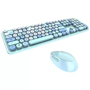 Klávesnica Wireless keyboard + mouse set MOFII Sweet 2.4G (blue)