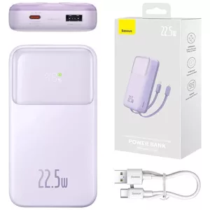 Nabíjačka Powerbank Baseus Comet 20000mAh, USB do USB-C, 22.5W (purple)