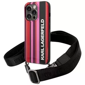 Kryt Karl Lagerfeld KLHCP14XSTSTP iPhone 14 Pro Max 6,7" hardcase pink Color Stripes Strap (KLHCP14XSTSTP)