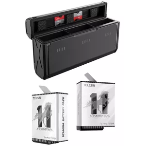Nabíjačka 3-slot pocket charger box Telesin + 2 batteries for GoPro Hero 9 / Hero 10 / Hero 11 (GP-PT-G01)