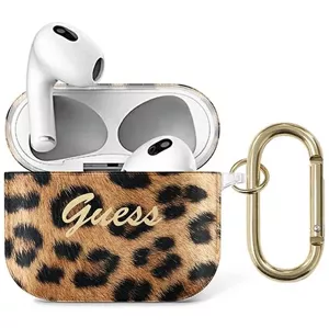 Obal Guess GUA3USLEO AirPods 3 cover gold Leopard Collection (GUA3USLEO)
