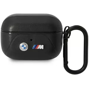 Púzdro BMW AirPods Pro cover Black Leather Curved Line (BMAP22PVTK)