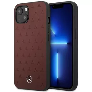 Kryt Mercedes MEHCP13SPSQRE iPhone 13 mini 5,4" red hardcase Leather Stars Pattern (MEHCP13SPSQRE)