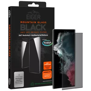 Ochranné sklo Eiger GLASS Mountain BLACK Privacy 3D Screen Protector for Samsung Galaxy S22 Ultra