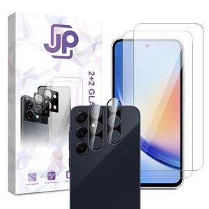 JP Combo pack, Súprava 2 tvrdených skiel a 2 sklíčok pre šošovku, Samsung Galaxy A35