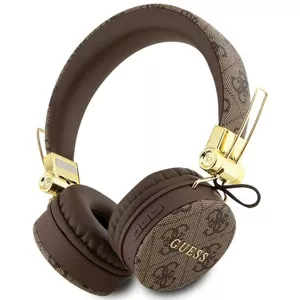 Slúchadlá Guess Bluetooth on-ear headphones GUBH704GEMW brown 4G Metal Logo (GUBH704GEMW)