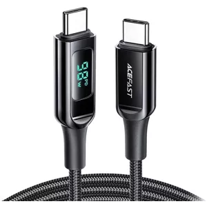 Kábel Cable USB-C to USB-C Acefast C6-03 with display, 100W, 2m (black)