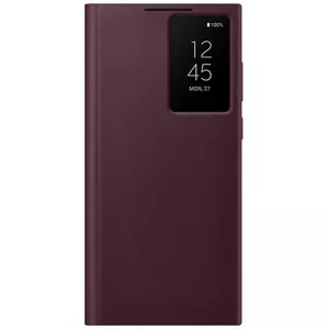 Púzdro Case Samsung EF-ZS908CE S22 Ultra  S908 burgundy Clear View Cover (EF-ZS908CEEGEE)