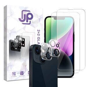 JP Combo pack, Súprava 2 tvrdených skiel a 2 sklíčok pre šošovku, iPhone 14