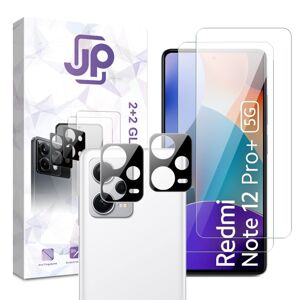 JP Combo pack, Súprava 2 tvrdených skiel a 2 sklíčok pre šošovku, Xiaomi Redmi Note 12 Pro Plus