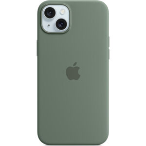 Apple silikínový kryt s MagSafe na iPhone 15 Plus cyprišovo zelená