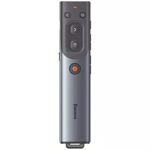 Ovládač Baseus Orange Dot Multifunctional remote control for presentation, with a red laser pointer - gray
