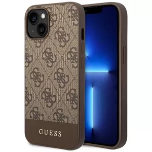 Kryt Guess GUHCP14MG4GLBR iPhone 14 Plus 6,7" brown hard case 4G Stripe Collection (GUHCP14MG4GLBR)