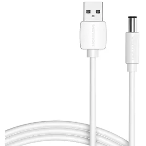 Kábel Vention Power Cable USB 2.0 to DC 5.5mm Barrel Jack 5V CEYWG 1,5m (white)