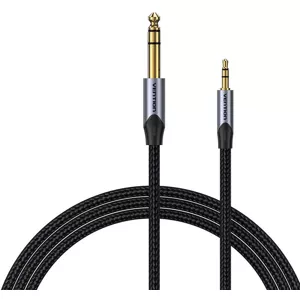 Kábel Vention Cable Audio TRS 3.5mm to 6.35mm BAUHD 0.5m Gray