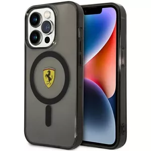 Kryt Ferrari iPhone 14 Pro 6,1" black hardcase Translucent Magsafe (FEHMP14LURKK)
