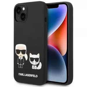 Kryt Karl Lagerfeld KLHMP14MSSKCK iPhone 14 Plus 6,7" hardcase black Liquid Silicone Karl & Choupette Magsafe (KLHMP14MSSKCK)