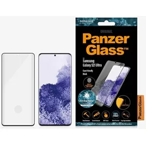 Ochranné sklo PanzerGlass E2E Microfracture Samsung S21 Ultra G998 Case Friendly Finger Print AntiBacterial black (7258)
