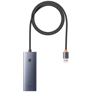 USB Hub Baseus Hub UltraJoy Series Lite 4-Port 100cm (USB to USB3.0*4+Type-C 5V) (gray)