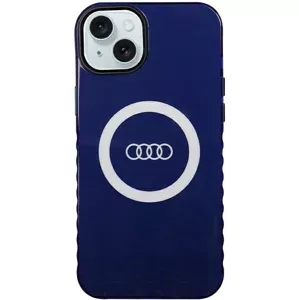 Kryt Audi IML Big Logo MagSafe Case iPhone 15 Plus 6.7" navy blue hardcase AU-IMLMIP15M-Q5/D2-BE (AU-IMLMIP15M-Q5/D2-BE)
