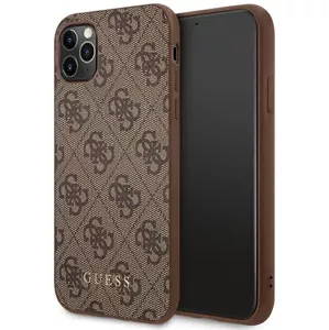 Kryt Guess GUHCN58G4GFBR iPhone 11 Pro 5,8" brown hard case 4G Metal Gold Logo (GUHCN58G4GFBR)