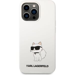Karl Lagerfeld Liquid Silicone Choupette NFT kryt iPhone 13 Pro Max biely