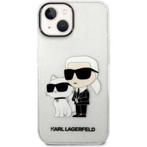 Karl Lagerfeld IML Glitter Karl a Choupette NFT kryt iPhone 14 Plus číry