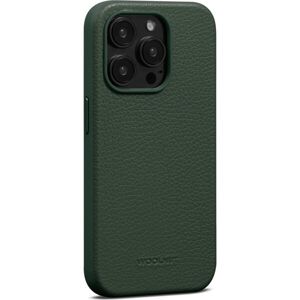 Woolnut kožený kryt pre iPhone 15 Pro tmavo zelený