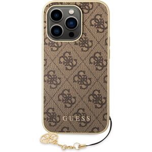 Guess 4G Charms kryt iPhone 14 Pro hnedý