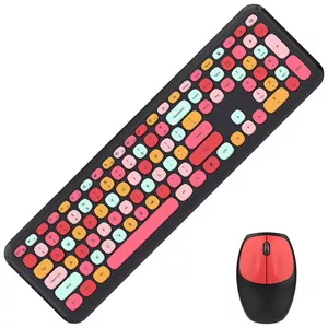 Klávesnica Wireless keyboard + mouse set MOFII 666 2.4G (Black&Red)