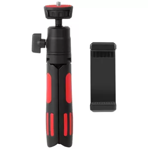 Statív PULUZ Selfie Stand Tripod with Phone Clamp for Smartphones (Red)