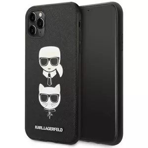 Kryt Karl Lagerfeld iPhone 11 Pro 5,8" black hardcase Saffiano Karl&Choupette Head (KLHCN58SAKICKCBK)