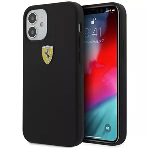 Kryt Ferrari - iPhone 12 mini 5,4" Black Hardcase On Track Silicone (FESSIHCP12SBK)