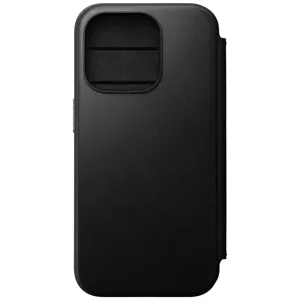 Púzdro Nomad Modern Leather Folio, black - iPhone 15 Pro (NM01627685)